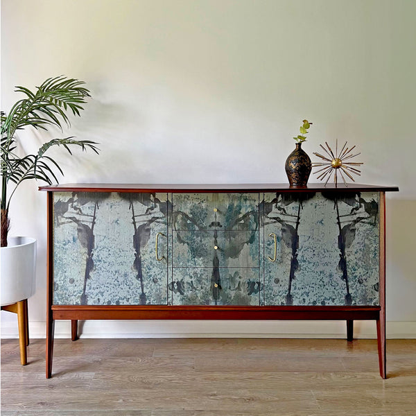 Vintage Large Vanson Teak Sideboard - Timorous Beasties Rorschach
