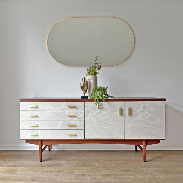 Vintage Mid Century Teak Sideboard  with Iconic Fornasetti 'Nuvolette' Decoupage