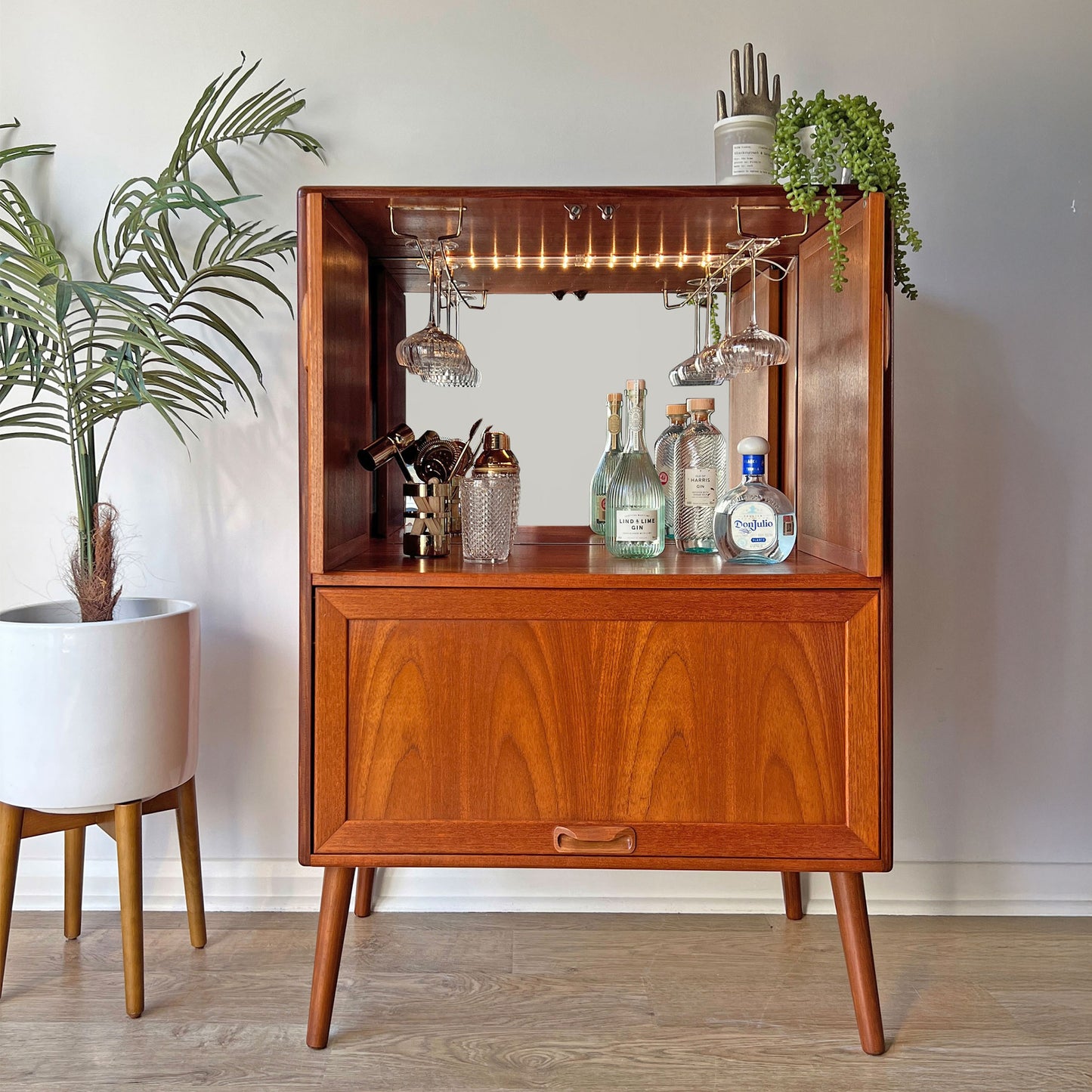 Vintage Mid Century Teak G Plan Fresco Drinks Cocktail Cabinet with Bottle Rack - *MADE TO ORDER*
