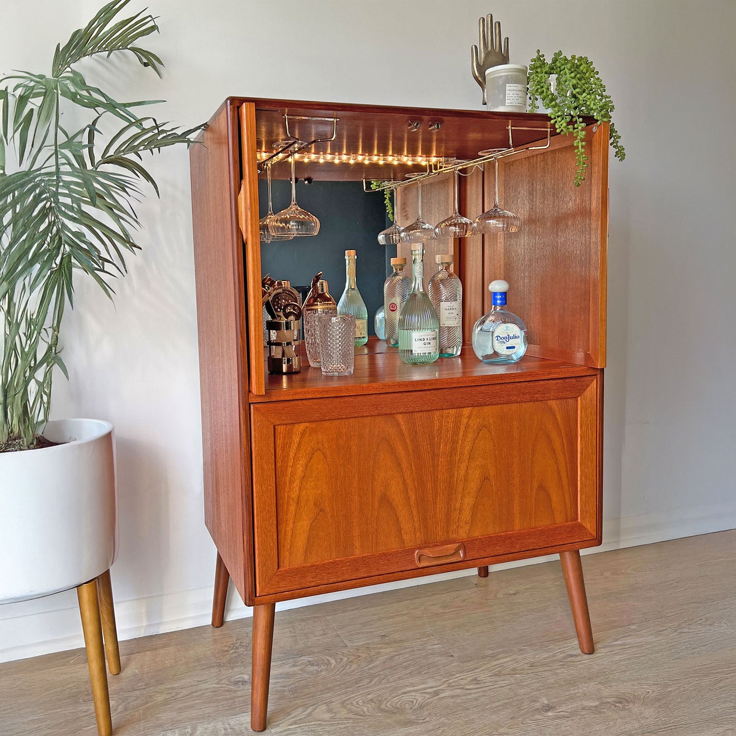Vintage Mid Century Teak G Plan Fresco Drinks Cocktail Cabinet with Bottle Rack - *MADE TO ORDER*