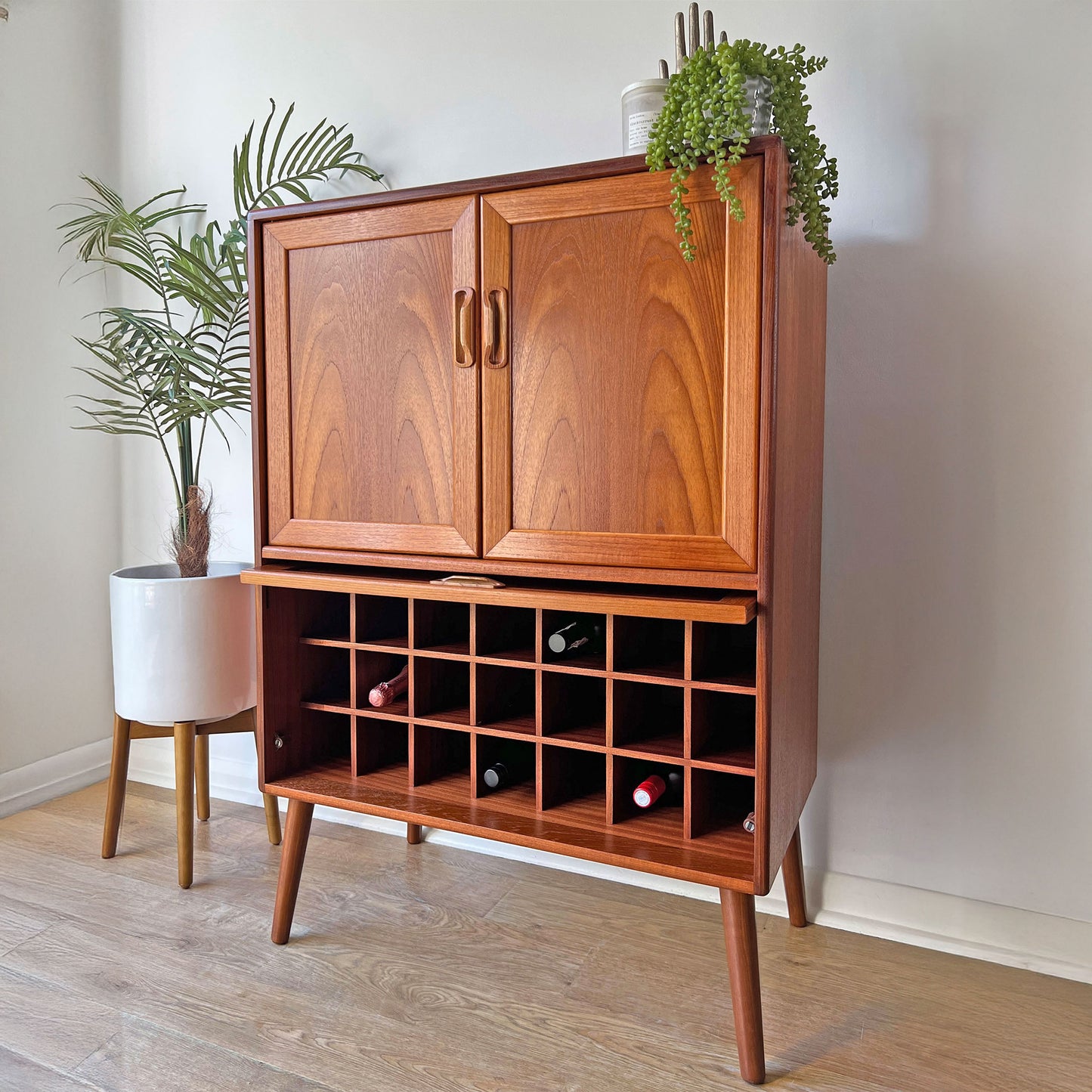 Vintage Mid Century Teak G Plan Fresco Drinks Cocktail Cabinet with Bottle Rack - *MADE TO ORDER*