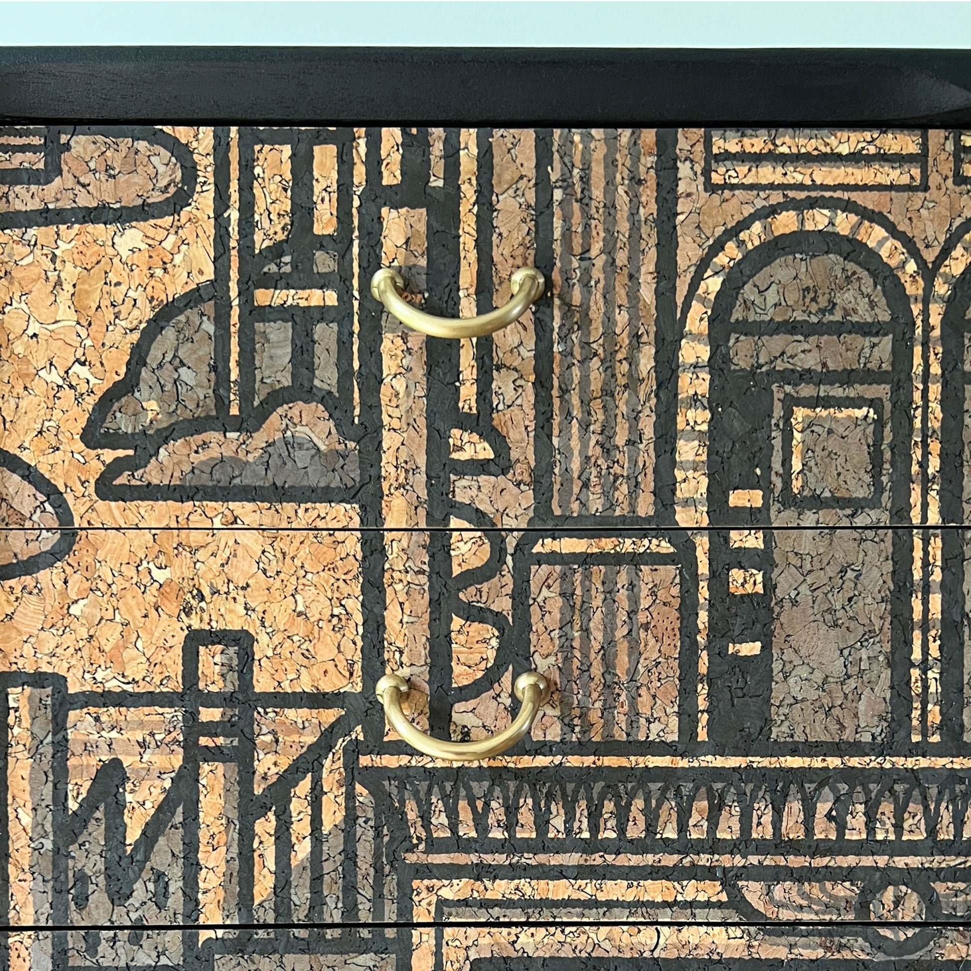 Restored original signature brass handles of the G Plan Librenza drinks cabinet, polished and lacquered for long-lasting elegance.