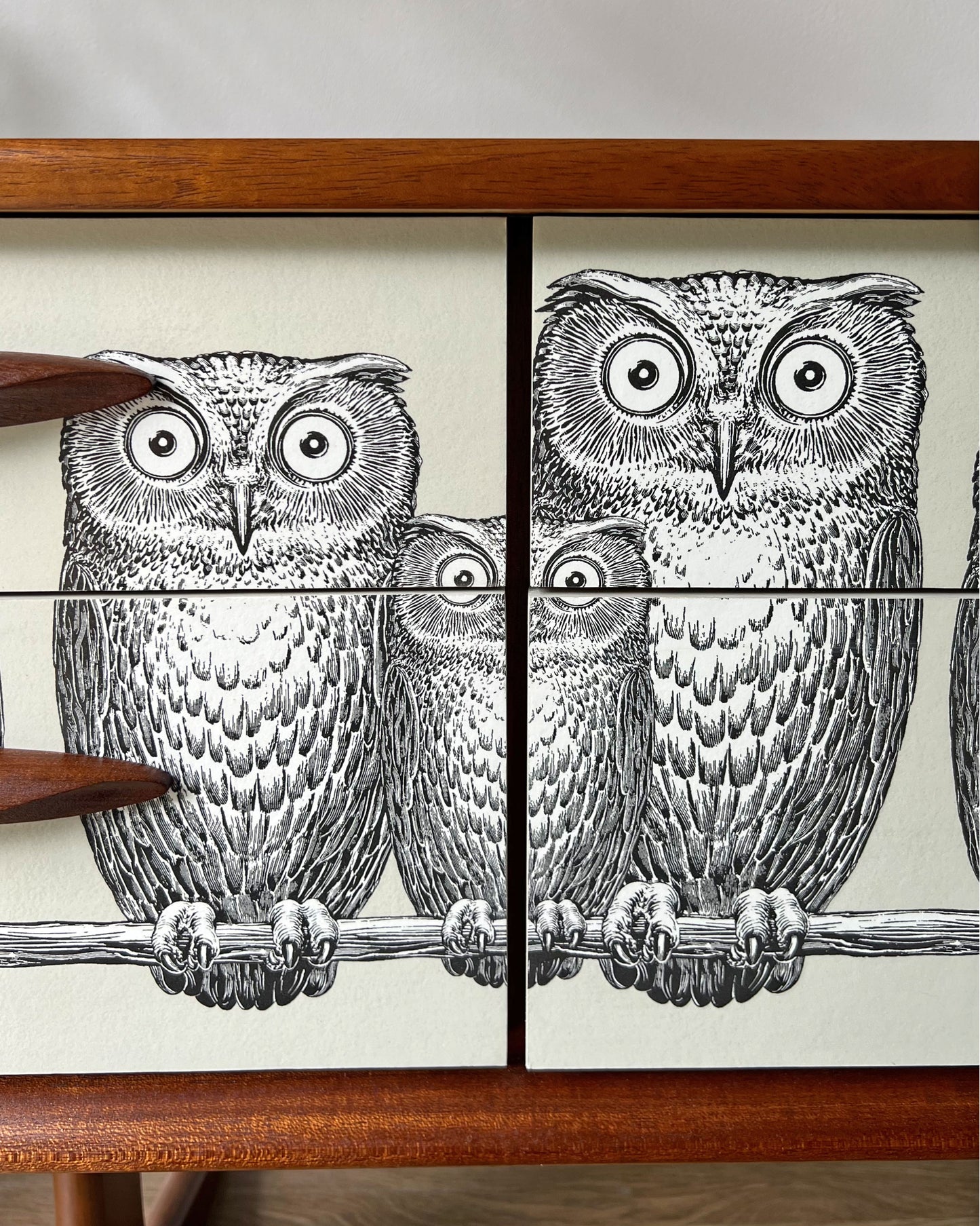 Vintage Austinsuite Sideboard TV Unit Featuring Fornasetti Nottambule Owls