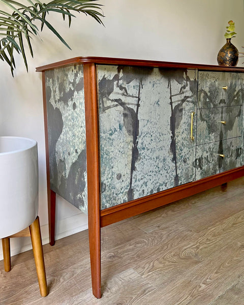 Vintage Large Vanson Teak Sideboard - Timorous Beasties Rorschach