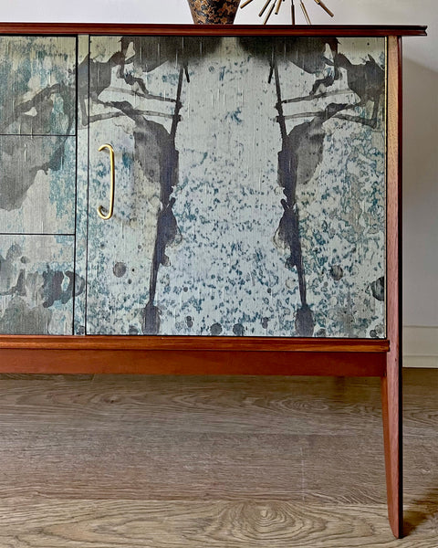 Vintage Large Vanson Teak Sideboard - Timorous Beasties Rorschach