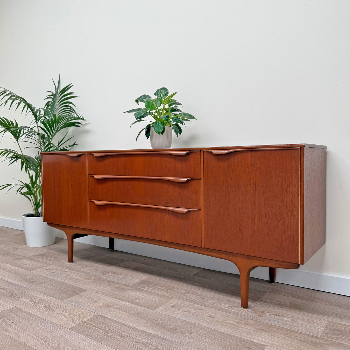 Vintage Mid-Century 1960s Sutcliffe of Todmorden "S-Form" Teak Sideboard TV Unit