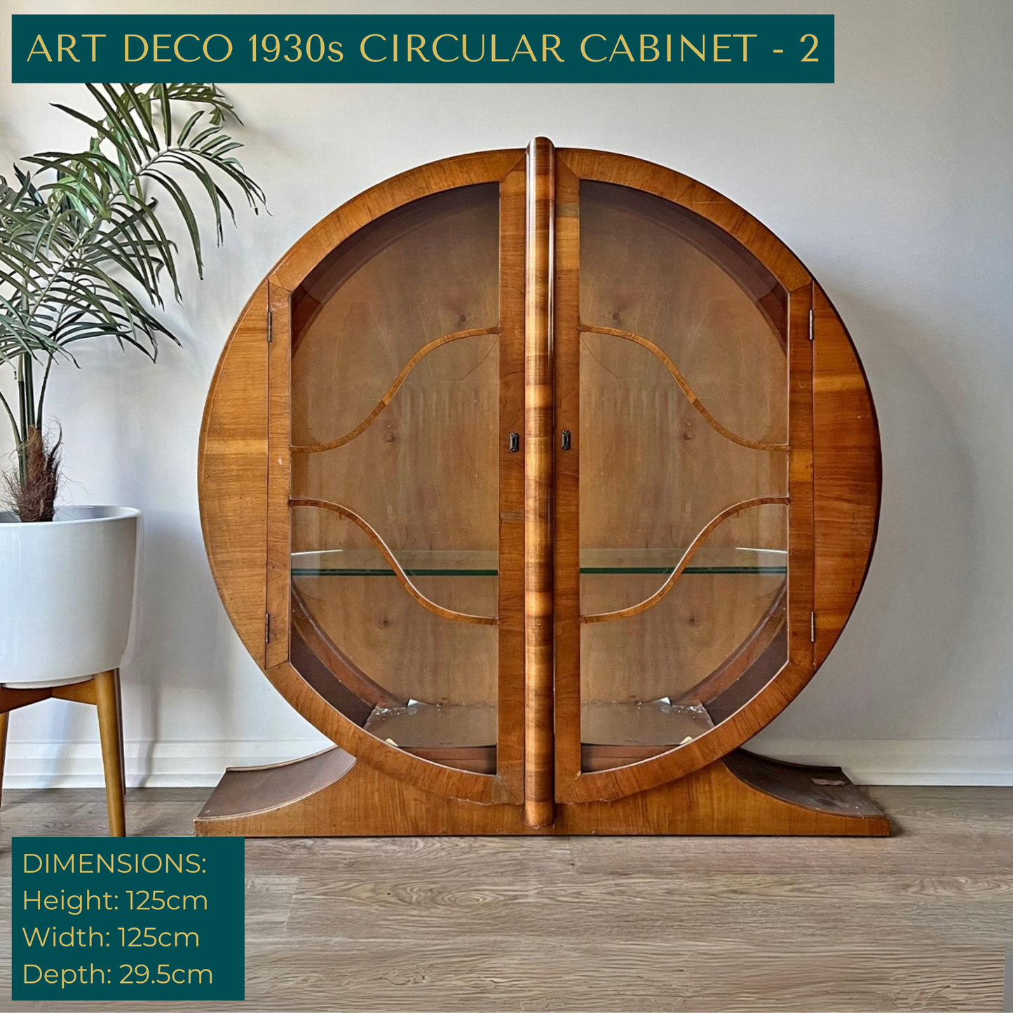 Luxury Art Deco Walnut Cocktail Cabinet – Bespoke Commission Deposit