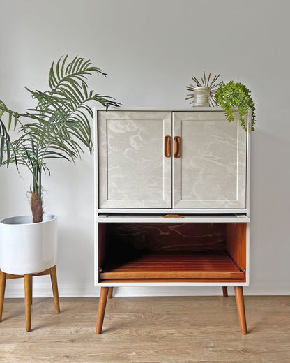 Vintage Mid Century G Plan Fresco Drinks Cocktail Cabinet - Fornasetti Nuvolette Clouds - *MADE TO ORDER*