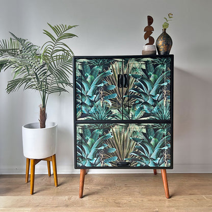 Vintage Mid Century G Plan Fresco Drinks Cocktail Cabinet - Biophilic Lush Succulents - *MADE TO ORDER*