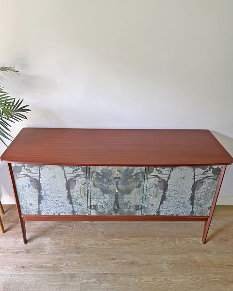 Vintage Large Vanson Teak Sideboard - Timorous Beasties Rorschach