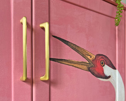 Pink Gucci Herons G Plan Fresco Drinks Cocktail Cabinet - *MADE TO ORDER*