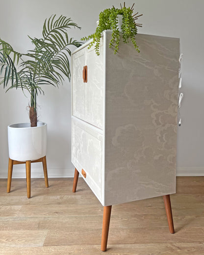 Vintage Mid Century G Plan Fresco Drinks Cocktail Cabinet - Fornasetti Nuvolette Clouds - *MADE TO ORDER*