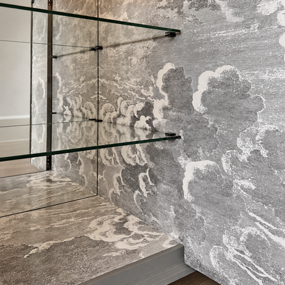 Grey Fornasetti Procuratie Con Vista 
Drinks Cabinet & Whiskey Bar Storage - ‘Mischief in Monochrome’