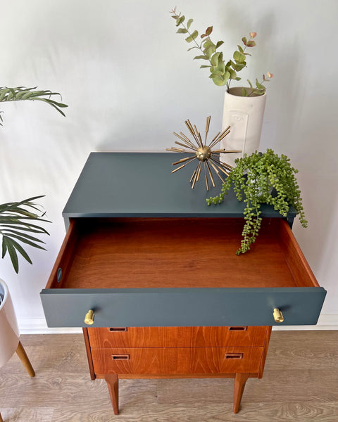 Vintage Mid-Century Nathan Teak Chest of Drawers