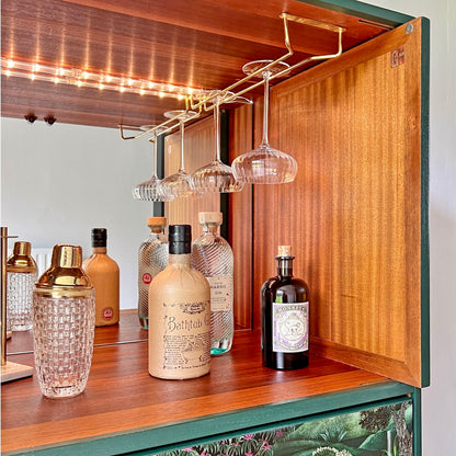 Vintage Mid Century G Plan Fresco Drinks Cocktail Cabinet - Cole & Son Forest - *MADE TO ORDER*