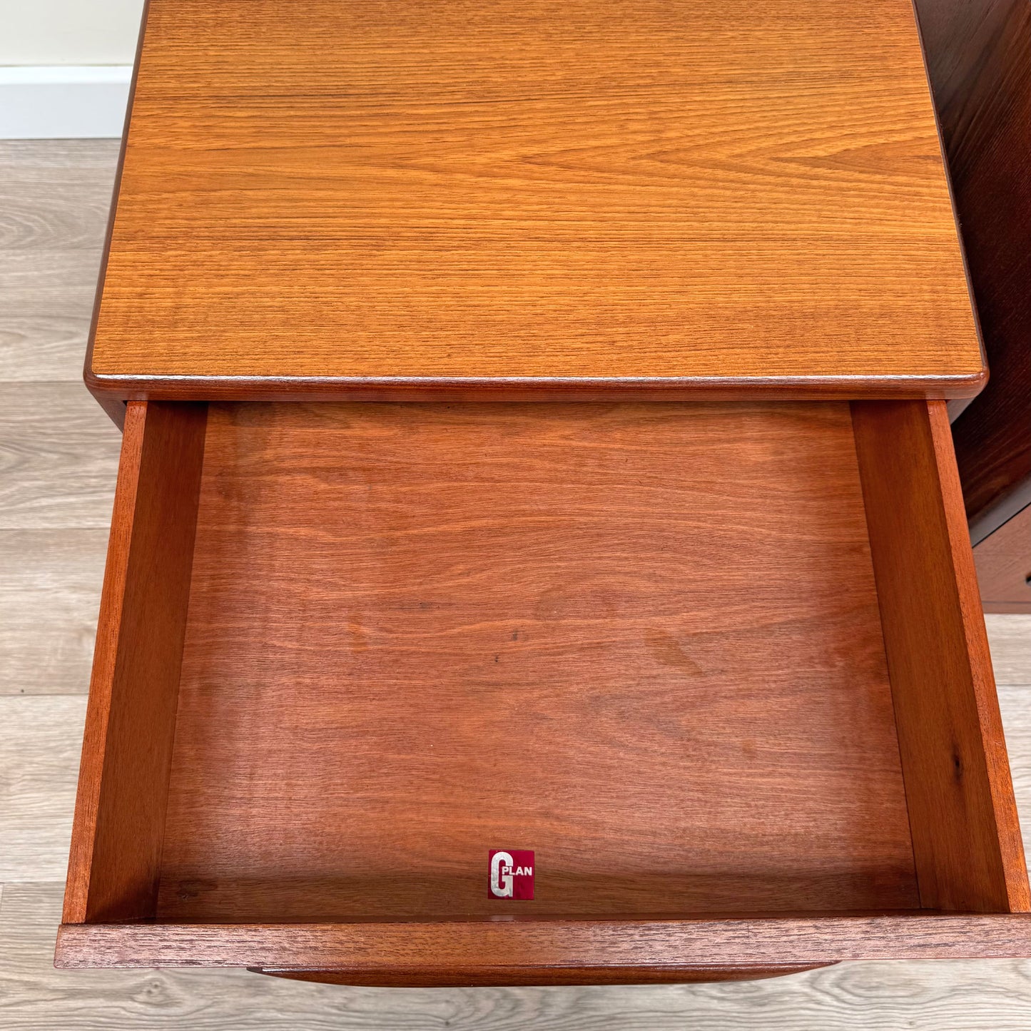 Pair of Refinished Vintage G Plan Fresco Teak Bedside Drawers