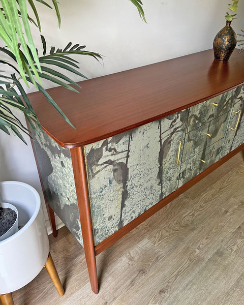 Vintage Large Vanson Teak Sideboard - Timorous Beasties Rorschach