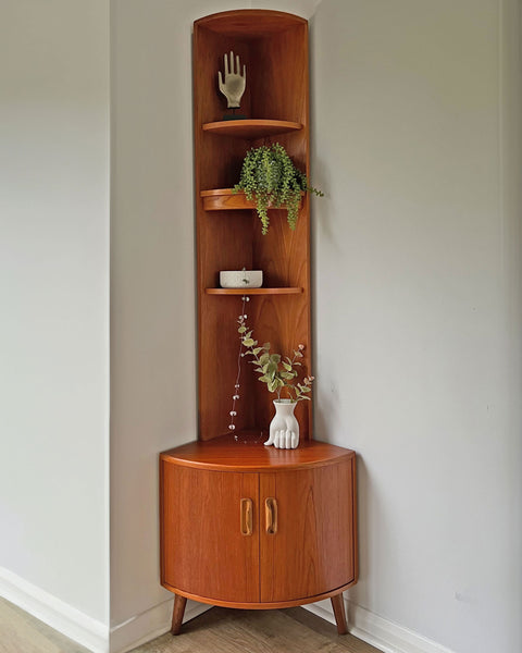 Vintage Mid-Century Teak G Plan Fresco Corner Cabinet / Plant Stand / Drinks Cabinet