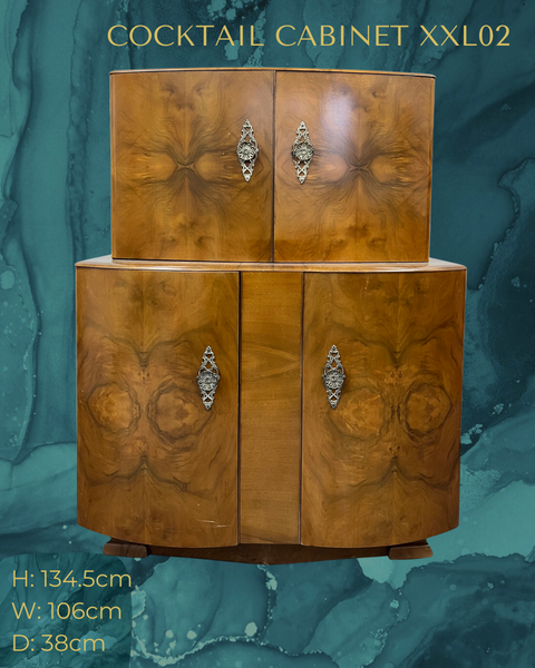 Art Deco Walnut Cocktail Drinks Cabinet Commission Deposit