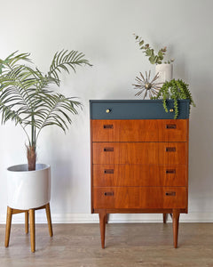 Vintage Mid-Century Nathan Teak Chest of Drawers
