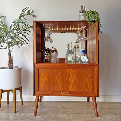 Vintage Mid Century Teak G Plan Fresco Drinks Cocktail Cabinet with Bottle Rack - *MADE TO ORDER*