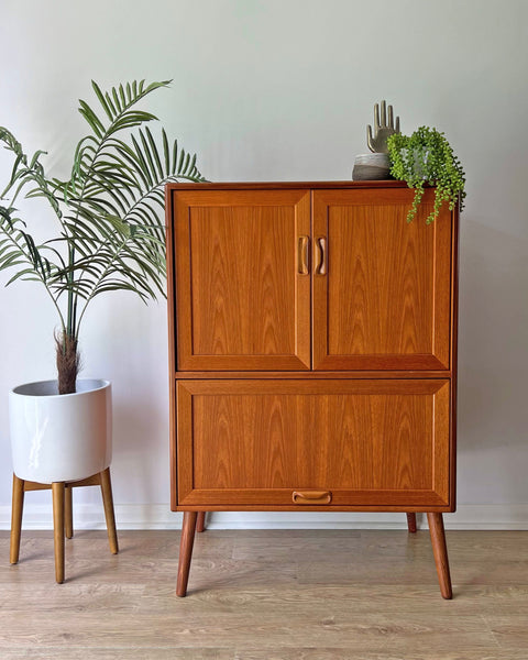 Vintage Mid Century G Plan Fresco Drinks Cocktail Cabinet on Wooden Legs - MADE TO ORDER
