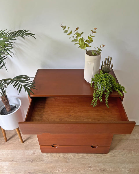 Vintage Mid-Century Rare Meredew Teak Chest of Drawers