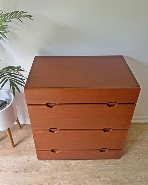 Vintage Mid-Century Rare Meredew Teak Chest of Drawers