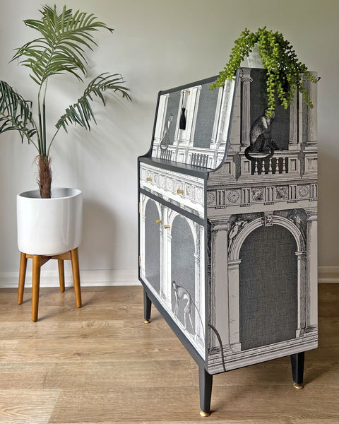 Vintage Jentique Drinks Cabinet - Fornasetti Procuratie e Scimmie