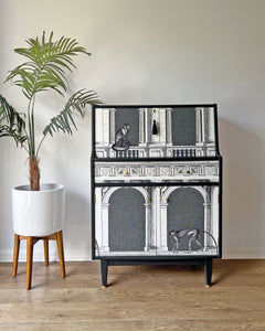 Vintage Jentique Drinks Cabinet - Fornasetti Procuratie e Scimmie