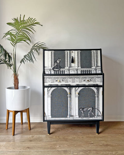 Vintage Jentique Drinks Cabinet - Fornasetti Procuratie e Scimmie