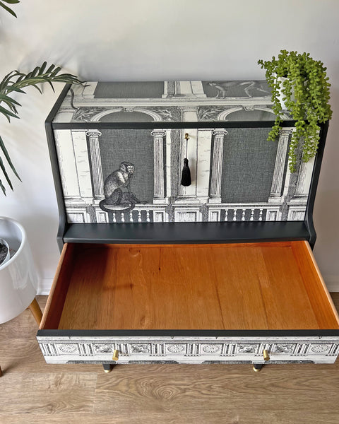 Vintage Jentique Drinks Cabinet - Fornasetti Procuratie e Scimmie