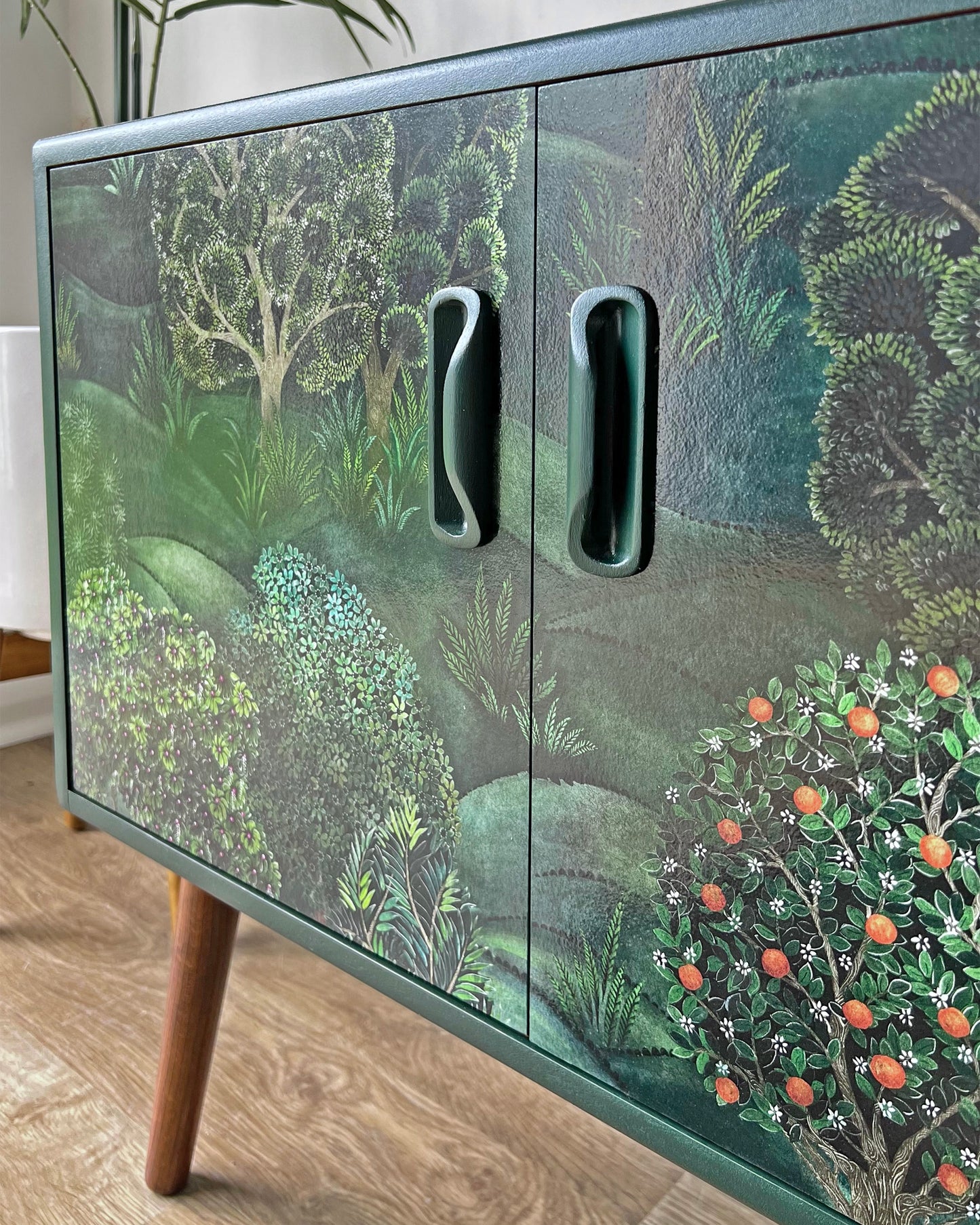 Cole & Son Forest Vintage Mid-Century G Plan Fresco Small Sideboard Vinyl Cabinet TV Stand - *MADE TO ORDER*