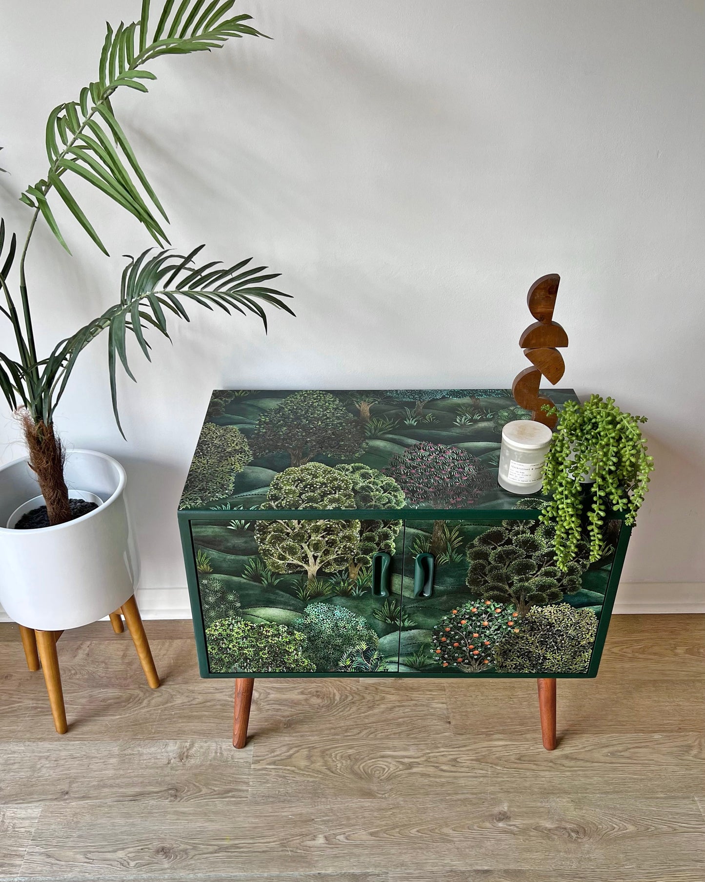 Cole & Son Forest Vintage Mid-Century G Plan Fresco Small Sideboard Vinyl Cabinet TV Stand - *MADE TO ORDER*