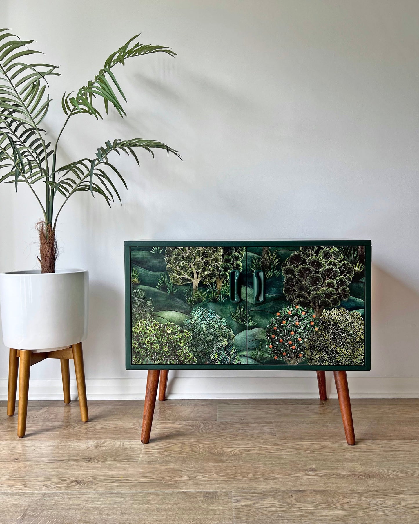 Cole & Son Forest Vintage Mid-Century G Plan Fresco Small Sideboard Vinyl Cabinet TV Stand - *MADE TO ORDER*